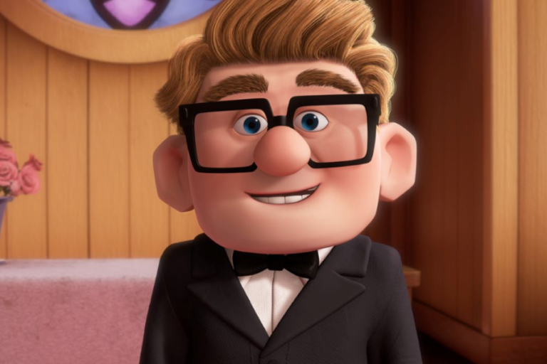 cartoon character with spectacles